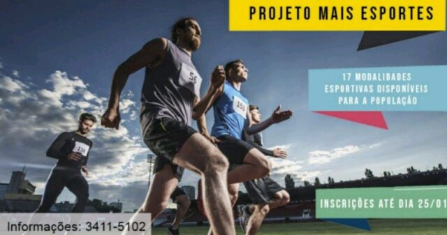 Aberta temporada de inscrições para o Projeto Mais Esportes