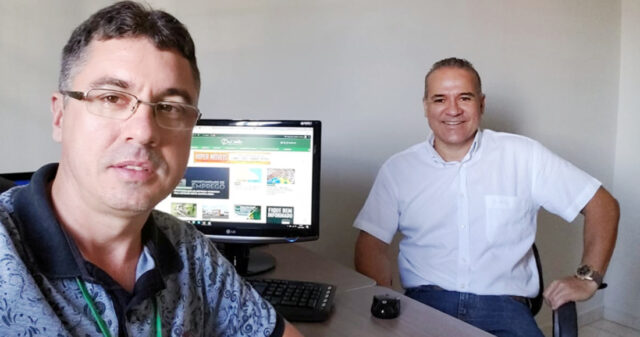 Empresário do agronegócio Lourival da Prospec, visita a redação do Zap Catalão