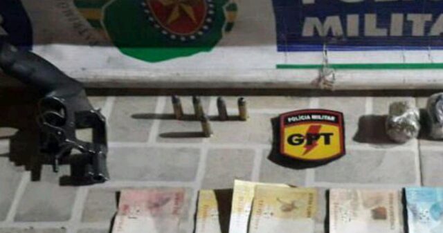 Polícia Militar apreende arma de fogo e localiza entorpecentes em uma casa no bairro JK