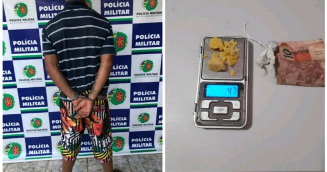 PM de Pires do Rio prende suspeito em flagrante por tráfico de drogas