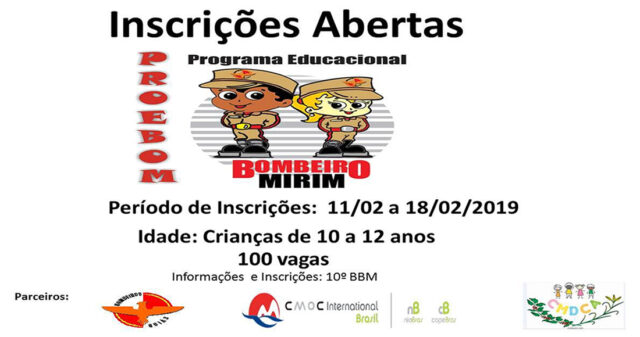 10º BBM - Catalão, abre inscrições para o Programa Bombeiro Mirim