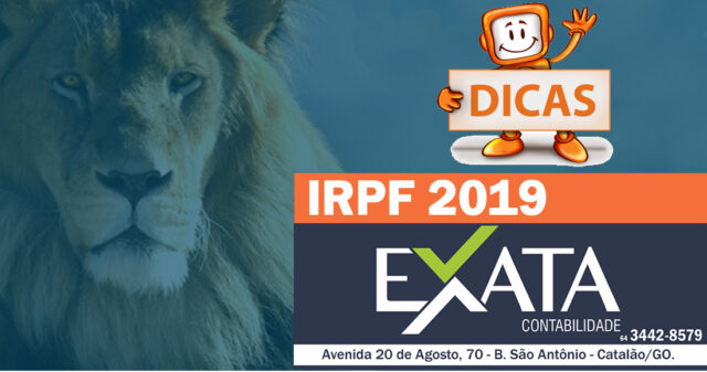 Exata Contabilidade: Dicas - Declaração de Ajuste Anual referente ao exercício de 2019