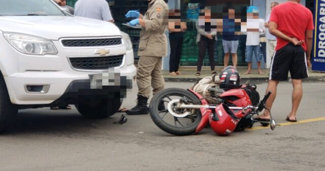 Colisão entre Camionete e moto deixa duas pessoas feridas em Catalão