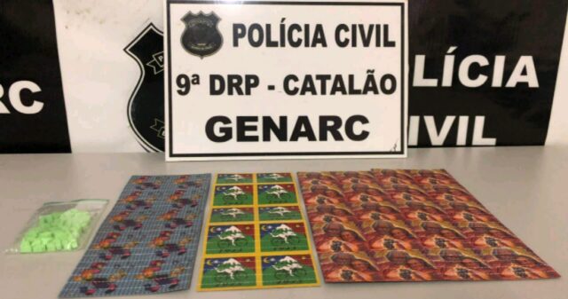 GENARC de Catalão realiza grande apreensão de LSD e ecstasy e prende em flagrante traficante de drogas