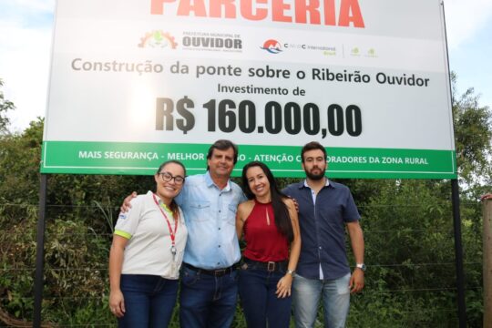 Prefeitura de Ouvidor firma parceria com a empresa Cmoc para construção de ponte sobre Ribeirão Ouvidor