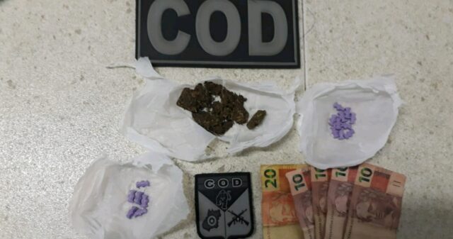 COD apreende 16 comprimidos de ecstasy durante abordagem à veículo suspeito no Jardim Paraíso