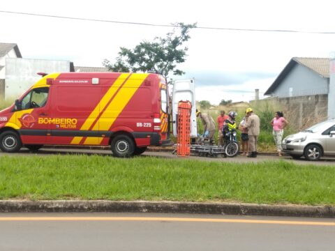 Mulher fica ferida após queda de moto no bairro Castelo Branco