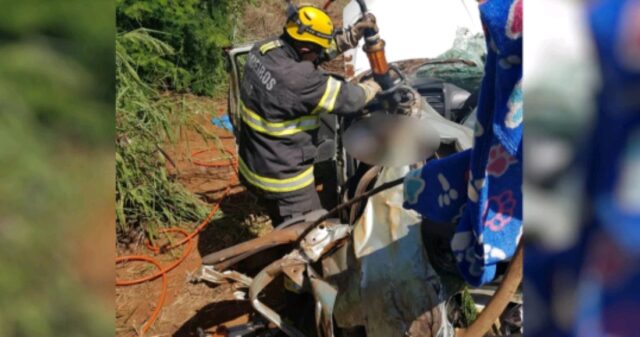 Acidente com carro de família deixa pai e filha de 10 anos mortos na BR-020, em Formosa