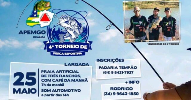 Fim de semana de pascaria no 4° Torneiro de Pesca Esportiva de Três Ranchos