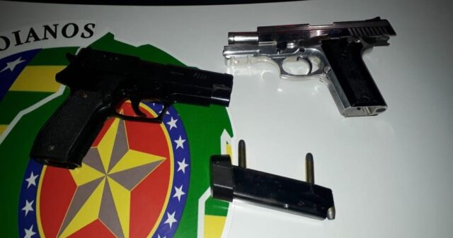 Polícia Militar prende suspeito com arma de calibre restrito