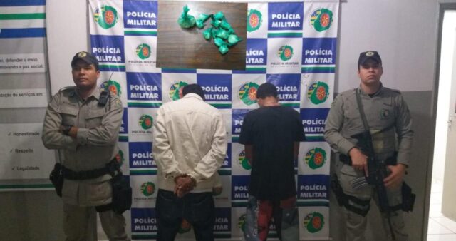 Polícia Militar de Ipameri realiza apreensão de dois suspeitos por tráfico de drogas