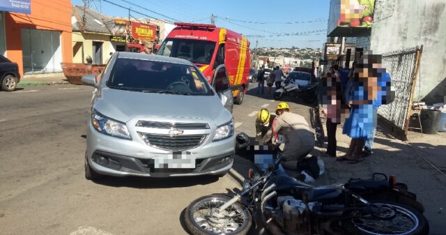 Mototaxista fica ferido em acidente de trânsito em Catalão