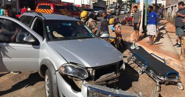 Grave acidente na Avenida Coronel Bento de Godoy em Caldas Novas