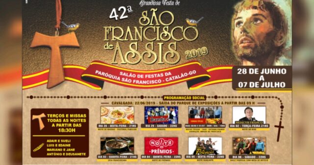 Festeiros apresentam programação oficial da 42ª Festa de São Francisco de Assis 2019