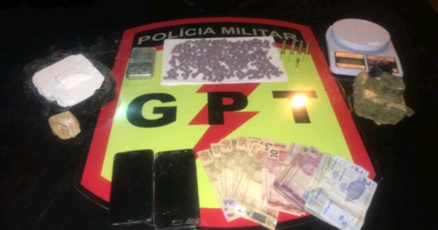 Polícia Militar após receber denúncias apreende drogas em Pires do Rio