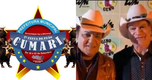 Prefeitura de Cumari realizará a 7° Festa do Peão com presença confirmada dos cantores Gino e Geno