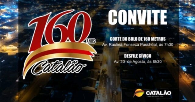 160 anos de Catalão: aniversário do município será marcado pelo tradicional corte do bolo e desfile cívico