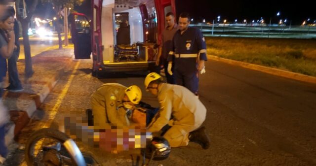 Homem de 51 anos fica ferido em acidente trânsito no Setor Aeroporto, em Catalão