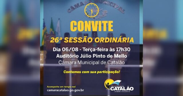 Câmara municipal de vereadores de Catalão volta as atividades na próxima semana