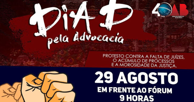 Processos na justiça de Catalão demoram mais de 3 anos e advogados fazem protesto nesta quinta