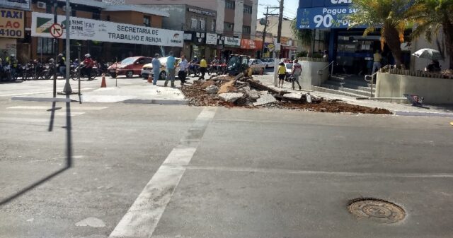 Alteração começa a ser implementada na Avenida 20 de Agosto no Centro da cidade