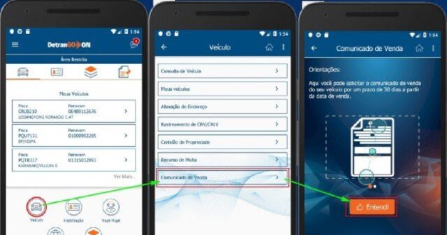 Detran inova com Comunicado de Venda via aplicativo