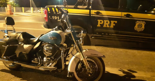 Harley Davidson roubada em São Paulo é recuperada pela PRF em Catalão