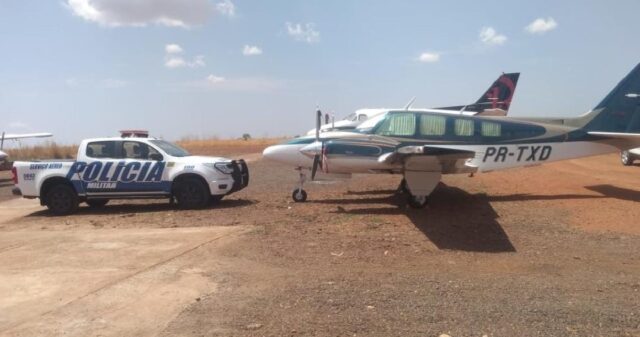 Avião utilizado em tráfico internacional é apreendido em Anápolis