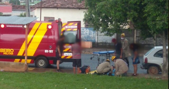 Criança de 08 anos é vítima de atropelamento por moto em Catalão