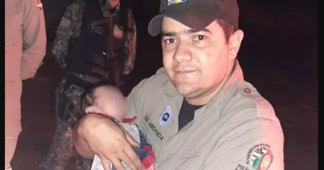 Bebê sufocado por refluxo de leite materno é salvo por PMs e Bombeiros, em Goiânia