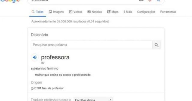 Após campanha ganhar as redes, Google edita definição de professora como prostituta