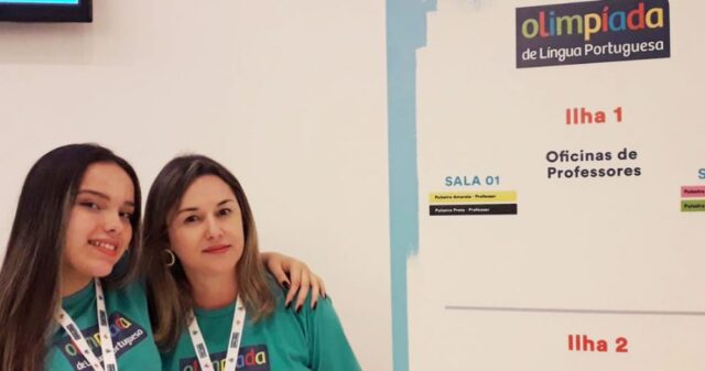 Professora e aluna da Escola Municipal Nilda Margon Vaz participam em São Paulo de atividades da Semifinal das Olimpíadas da Língua Portuguesa