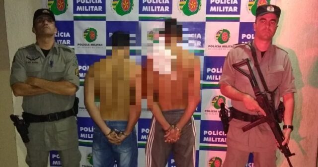 Polícia Militar prende suspeitos de roubo poucas horas após o crime em Pires do Rio