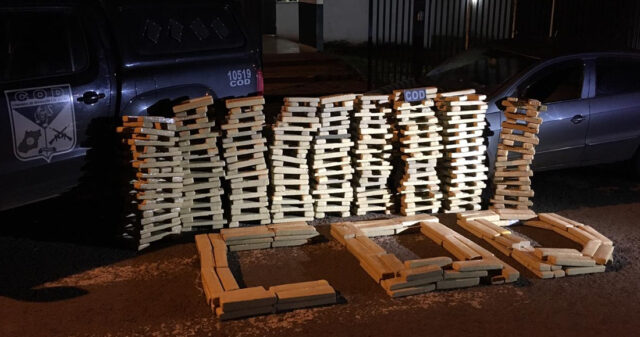 Em Jataí, Polícia confronta com traficante e apreende carregamento de 700 kg de maconha