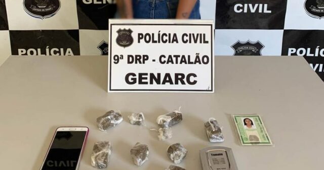 Mulher suspeita de tráfico de drogas é presa pela Polícia Civil em Catalão