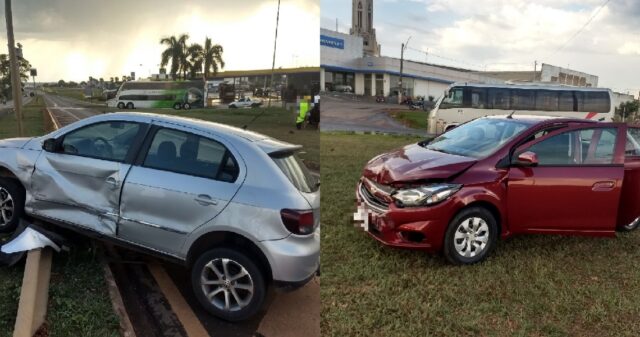 Acidente entre dois veículos causa lentidão na BR-050 no perímetro urbano de Catalão