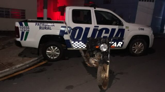 Polícia Militar recupera Motocicleta Furtada