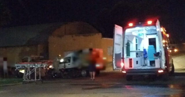 Acidente entre veículo utilitário e moto é registrado em avenida de Catalão