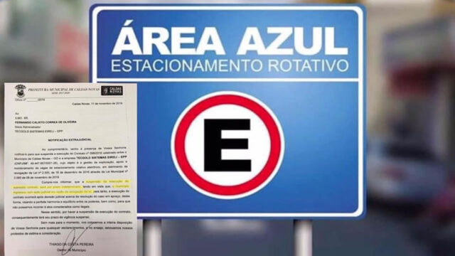 Cobrança da Área Azul está suspensa por tempo indeterminado nas vias públicas de Caldas Novas