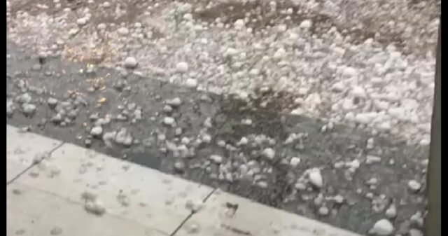 Chuva de granizo surpreende moradores de Goiandira na tarde desta quinta-feira