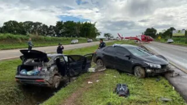Acidente envolvendo quatro veículos mata duas pessoas e fere seis, na BR 060