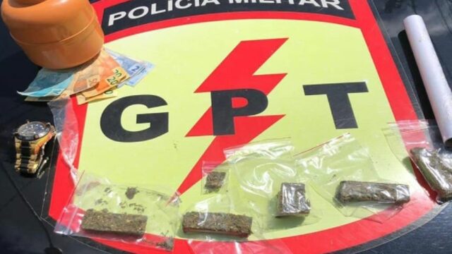 Suspeito é preso com drogas no bairro Nossa Senhora de Fátima