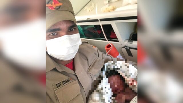 Corpo de Bombeiros Militar resgata bebê encontrado em lote baldio de Goiânia