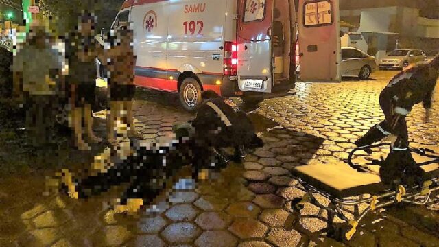 Acidente entre carro e motocicleta deixa homem ferido na cidade de Ouvidor