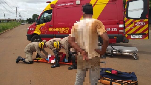Acidente entre carro e moto deixa uma pessoa ferida em Catalão