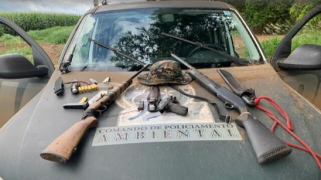 Polícia Militar Ambiental apreende três armas de fogo na zona rural de Ipameri