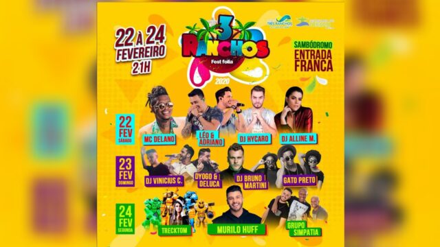 Três Ranchos Fest Folia 2020: diversão e muita folia para toda a família!