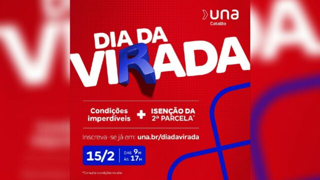 Neste sábado (15) tem 'Dia da virada' na Una Catalão