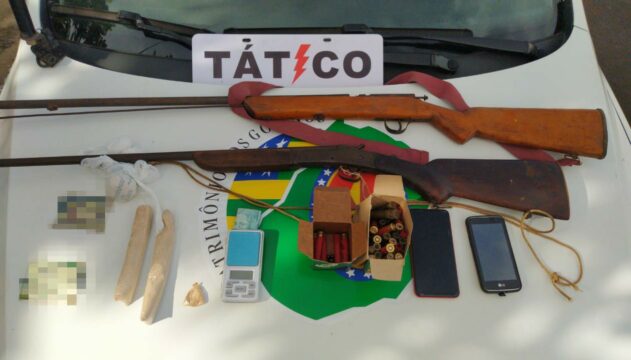 Tático Móvel apreende drogas, armas de fogo e munições em Ouvidor