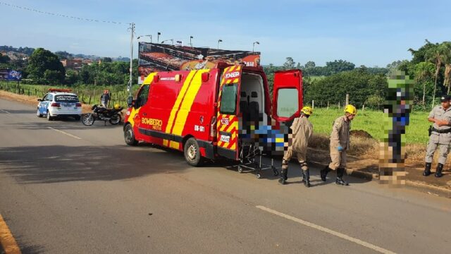 Mototaxista fica ferido em acidente de trânsito em Catalão
